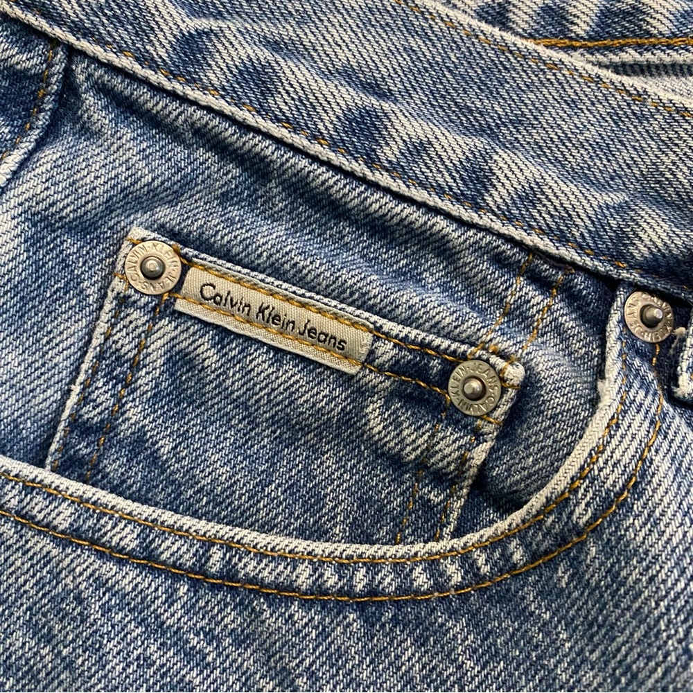 Calvin Klein Jeans Easy Fit 5 Pocket Jeans Double Stonewash 34 x 30 Vintage 90s - Picture 4 of 9